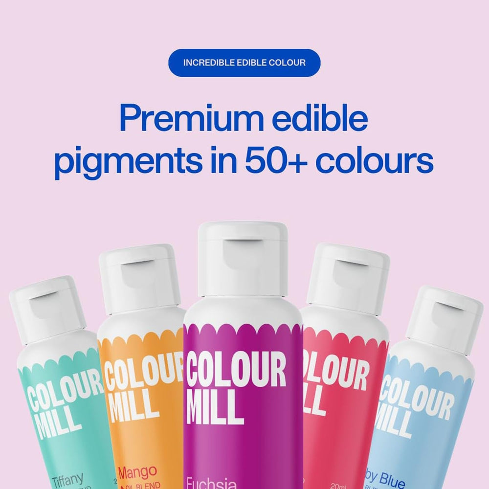 Colorant alimentaire à base d'huile de sauge Color Mill - Colorant alimentaire pour chocolat, fondant, muffins, gâteaux, pâtisserie, macarons - Colorant alimentaire pour décoration de gâteaux - 100 ml