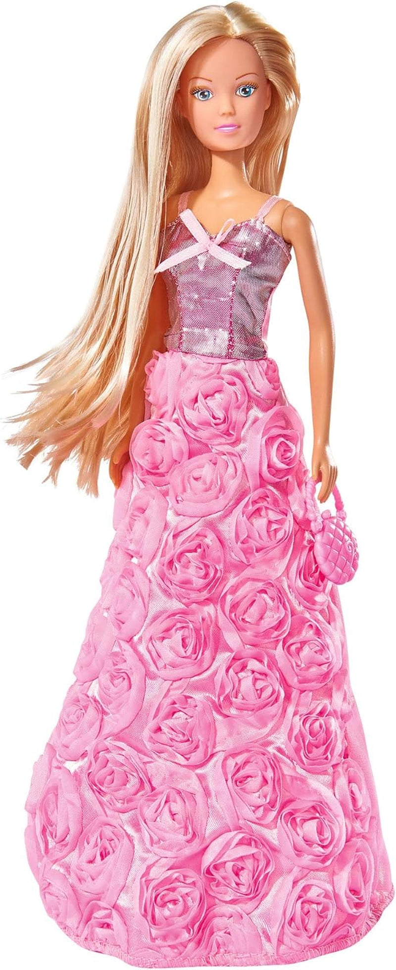 Simba 105739003 - Steffi Love Princess Gala Fashion, 2-Fach Sortiert, es Wird nur EIN Artikel geliefert, Spielpuppe as Prinzessin im traumhaften Rosenkleid mit Handtasche, 29cm, ab 3 Jahre
