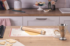 Rouleau à pâtisserie Dr. Oetker avec anneaux d'espacement - Jeu de rouleaux à pâte de haute qualité en bois d'hévéa certifié FSC avec anneaux en silicone amovibles pour un roulage uniforme