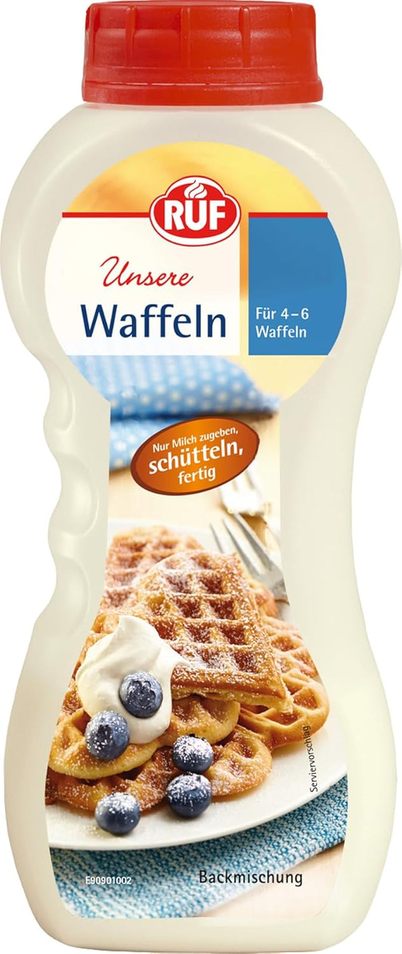 RUF Pfannkuchen Shaker, Pfannkuchenteig-Grundmischung Für 4-6 Goldbraune Eierpfannkuchen, Schnell Gemacht, Nur Milch Zugeben, Schütteln, Fertig, 1X200G Naty Shop Wafelteig