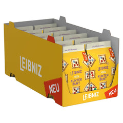 LEIBNIZ Kunterbunt Milk, paquet de 12, Biscuits croquants à la crème de lait et morceaux de chocolat (12 x 125 g)