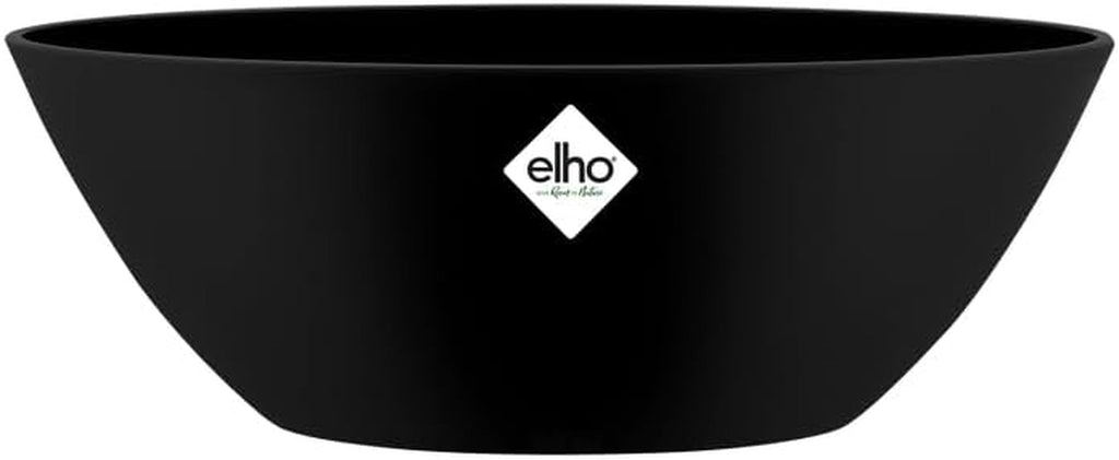 elho Brussels Oval 36 - Ghiveci de flori de interior - Ø 36,0 x Î 13,1 cm - Alb/Alb