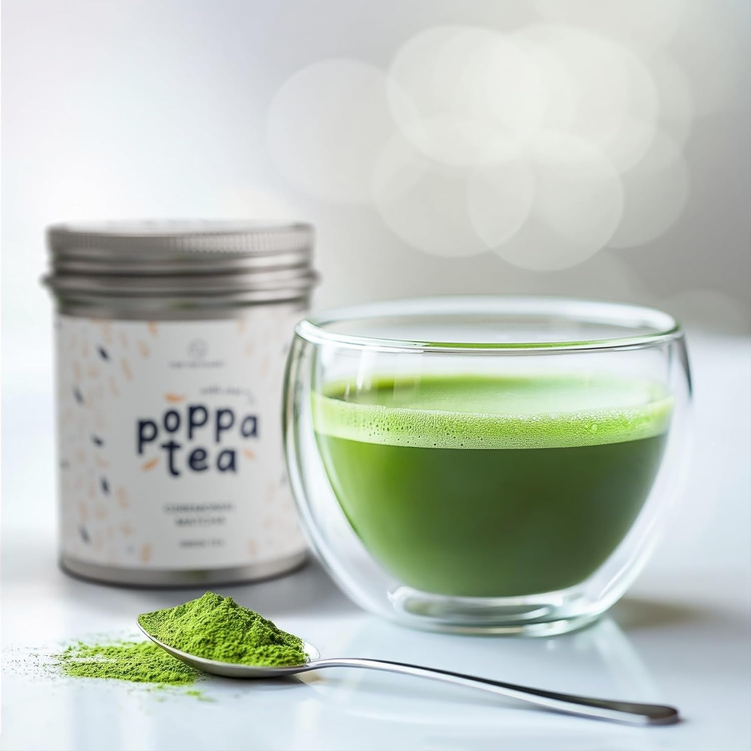 Poppatea Matcha Tea - Ceremonial - Frunze de ceai verde japonez (pungă de reumplere de 50 g, Matcha cu Chai)