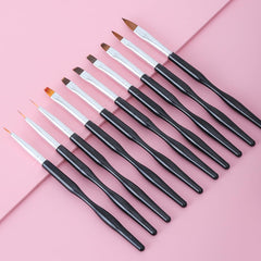 Ensemble de pinces à ongles pour Nail Art, 10 pièces de pinces à ongles, pinces à ongles professionnelles, pinces à revêtement fin pour ongles, noir