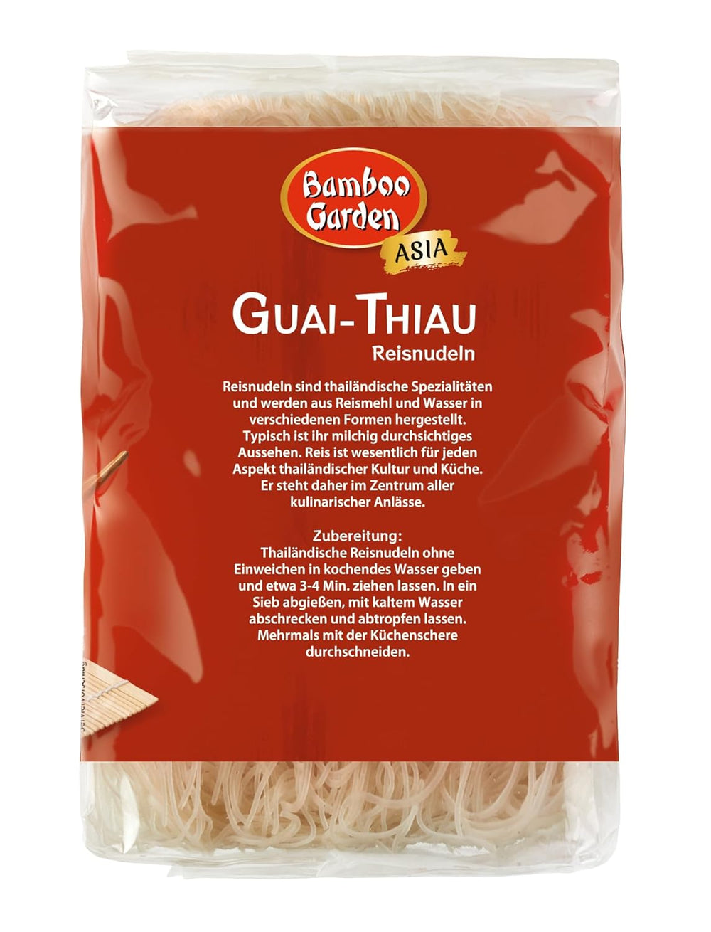 Nouilles de riz Guai Thiau Bamboo Garden, 250 g (le design de l'emballage peut varier)