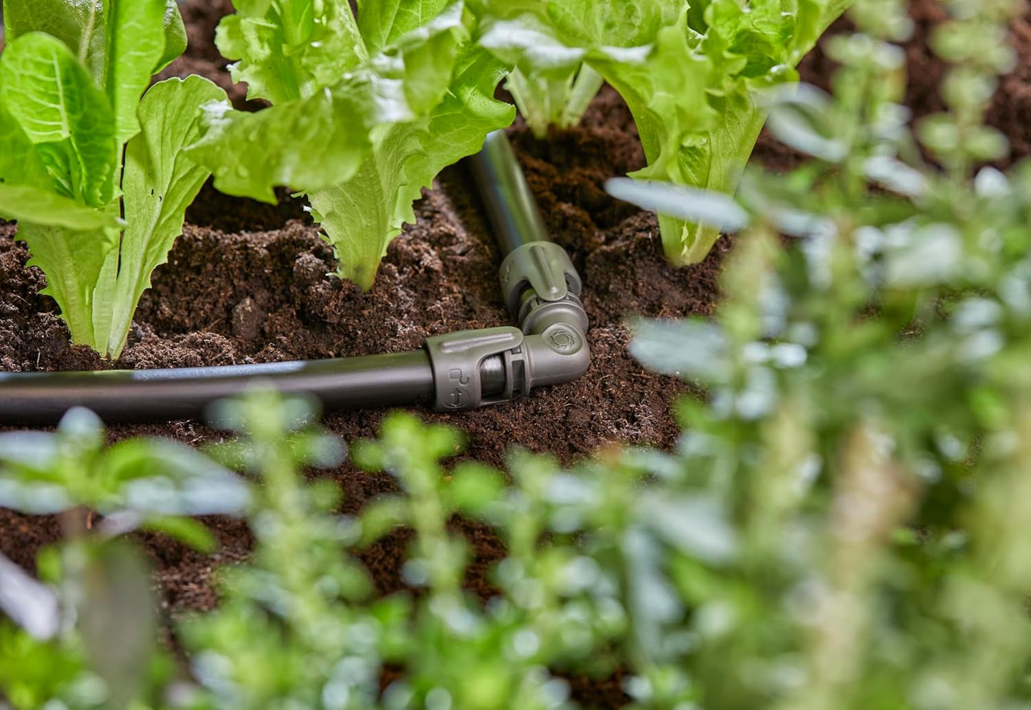 Gardena Système d'irrigation micro-goutte en L 13 mm (1/2") : connecteur de tuyau pour inverser les tuyaux d'alimentation de 13 mm, assemblage sans outil, réutilisable (13202-20)