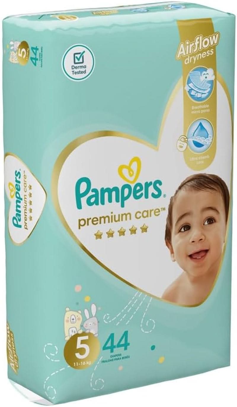 Couches Pampers Premium Care, taille 5, 11 - 18 kg, 44 pièces Mère et Enfant Naty Shop