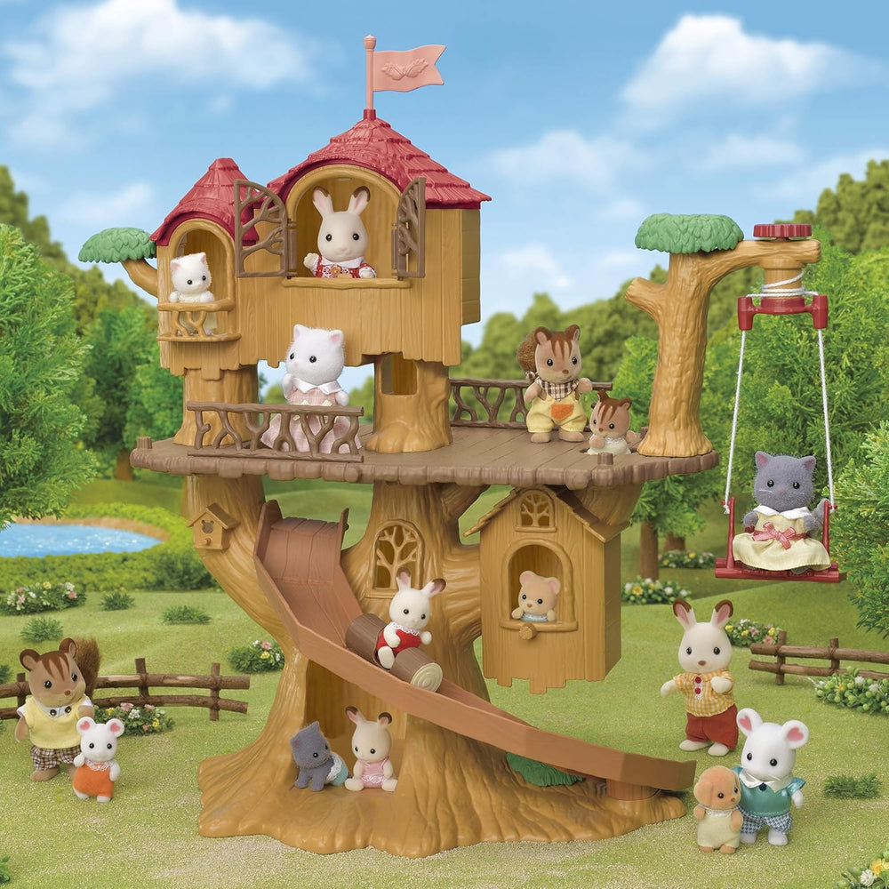 Sylvanian Families 5494 Cabane dans les arbres avec aventure - Ensemble de jeu pour maison de poupée