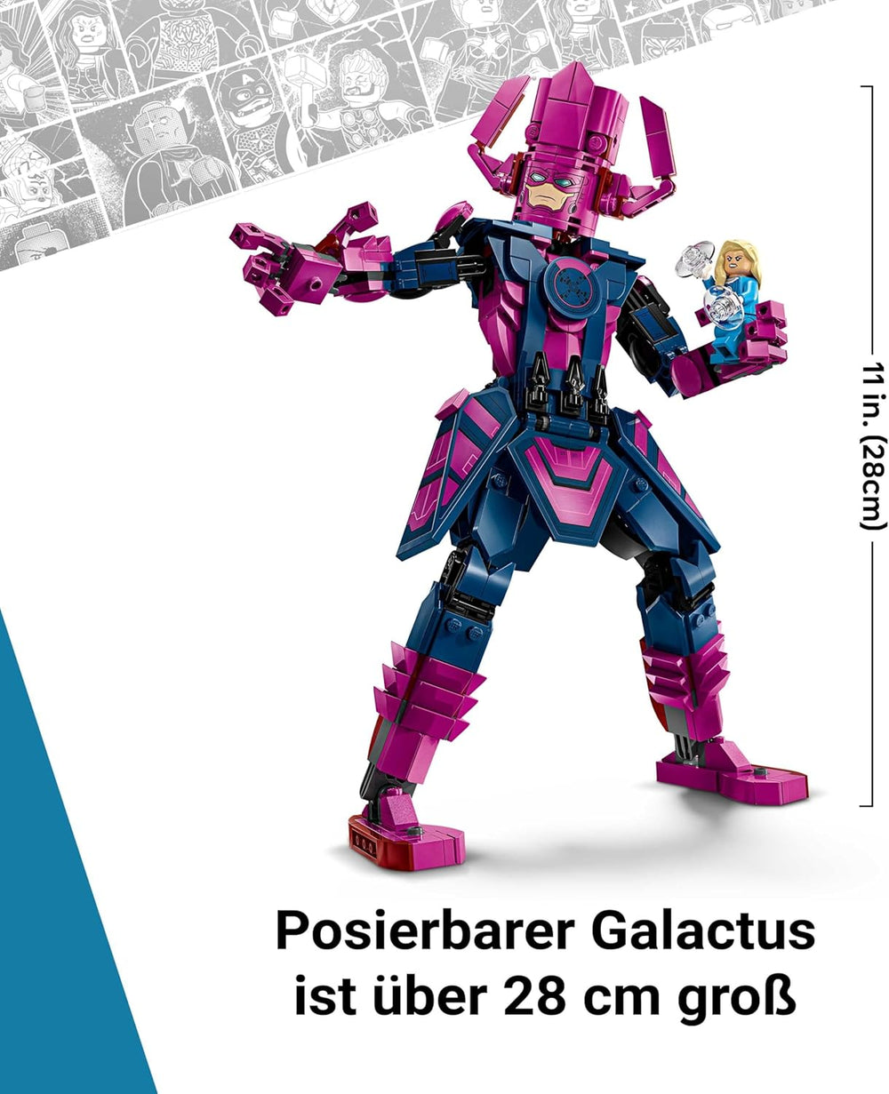 LEGO ǀ Marvel Les Quatre Fantastiques contre. Galactus Baufigur - Bauset mit Superhelden - Jeu avec The Thing, Invisible Woman et Human Torch - Créations créatives pour les jeunes et les filles - 76316