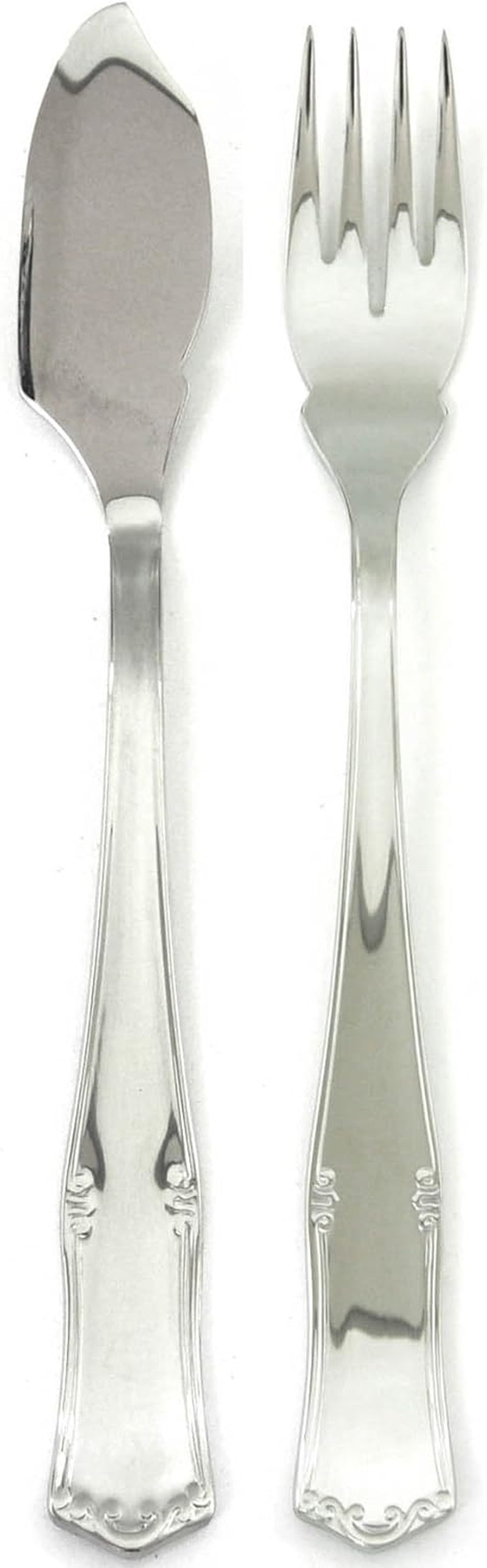 Bavaria Moka Argent Ménagère de Couverts en Acier Inoxydable Passe au Lave-Vaisselle Cuisine Naty Shop 24 pièces (Service à Poisson)