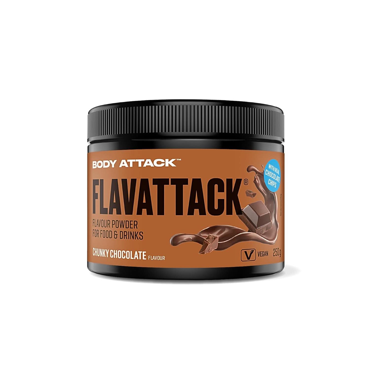 Body Attack Flavattack®, Brownie Double Choc, 250G / 83 portions Arômes Naty Shop 250 grammes Chocolat aux morceaux de chocolat