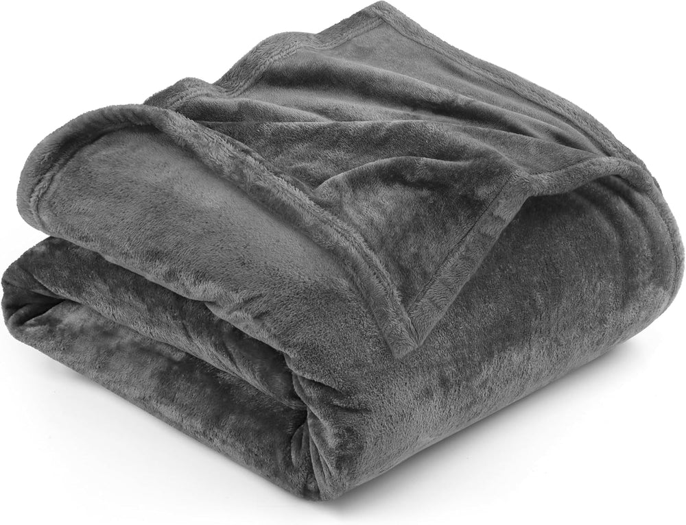 Utopia Bedding Pătură confortabilă din fleece [228X228 Cm, gri] Pătură moale, ușoară, caldă și pufoasă Pătură confortabilă și respirabilă pentru pat canapea canapea Paturi si Cuverturi Besuche den Utopia Bedding-Store Gri 228X228 Cm