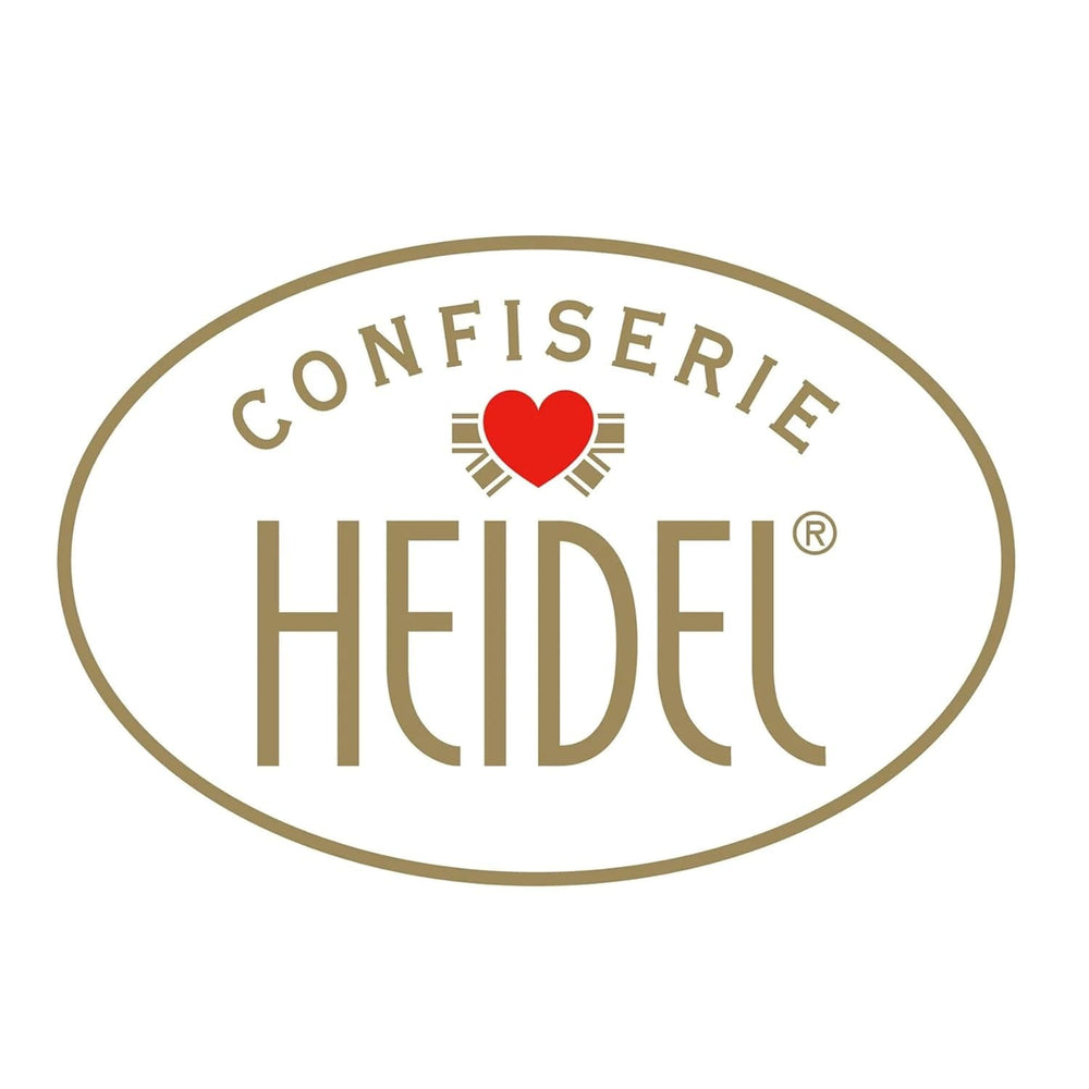 Cutie cadou Heidel cu felicitări de Paște 183g, praline premium din ciocolată cu lapte cu cutie metalică decorativă, ideală ca și cadou de Paște