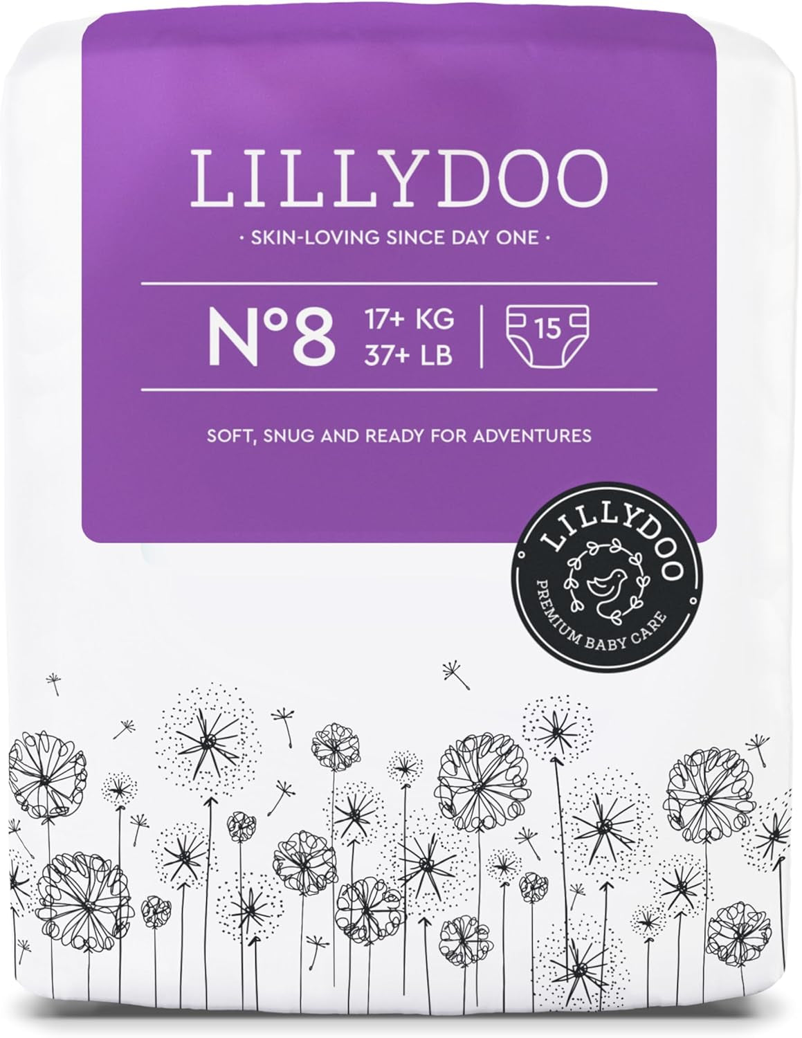 LILLYDOO Couches pour bébé respectueuses de la peau - Taille 3 (6-10 kg), 29 pièces, protection fiable contre les fuites, douces, sans parfum et sans lotion pour peaux sensibles, testées dermatologiquement