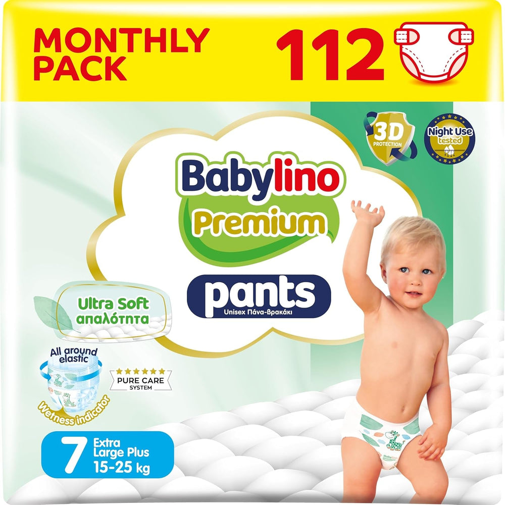 Pantaloni Premium, mărimea 7, cu filtru ultra-moale, XL Plus (15-25 kg), 28 bucăți