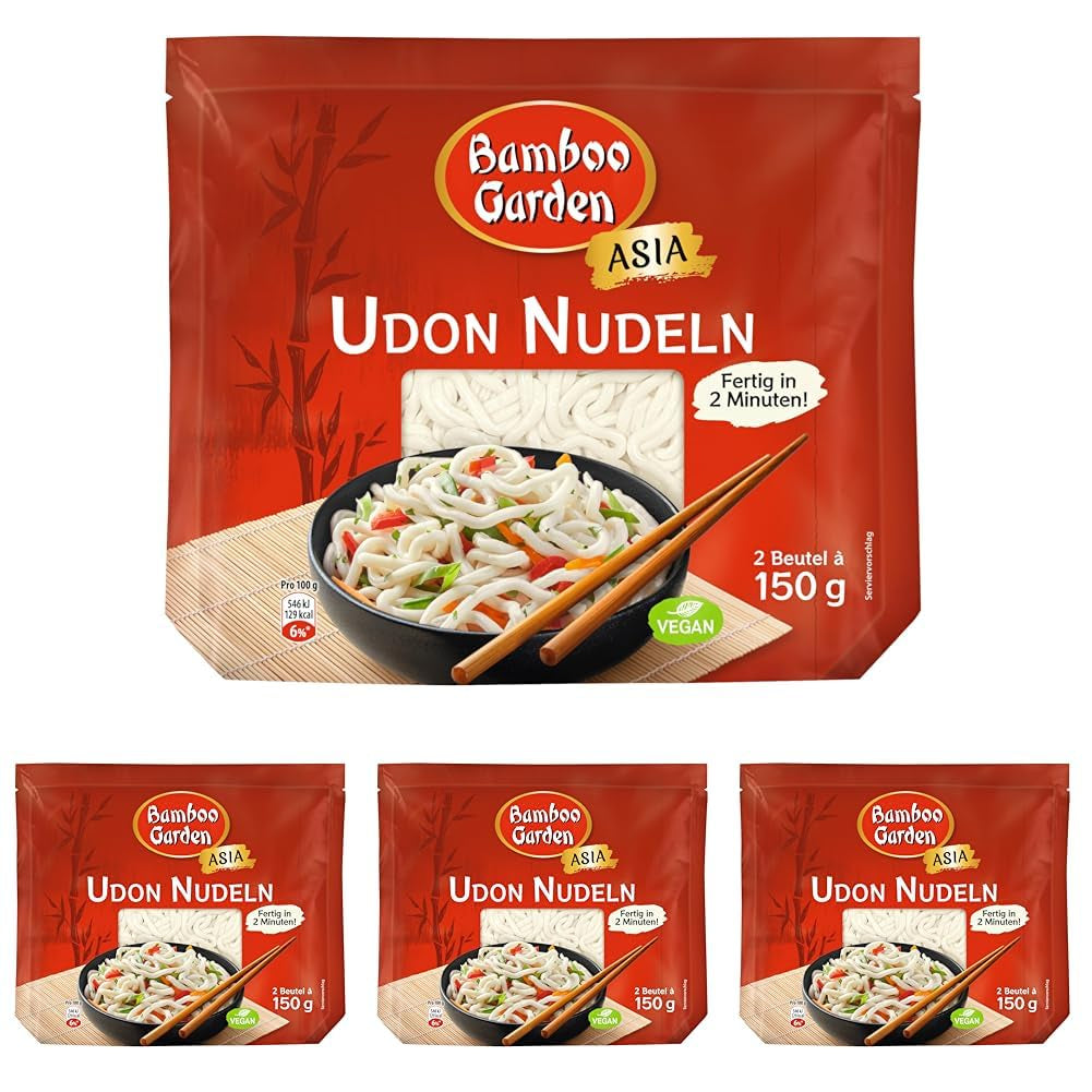 Nouilles Udon de Bamboo Garden, précuites, 300g
