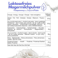 Laktosefreies Magermilchpulver 1 kg | Haute Löslichkeit | Idéal pour les pâtisseries, le pain et les aliments Usage professionnel et industriel Sans lactose Sans gluten