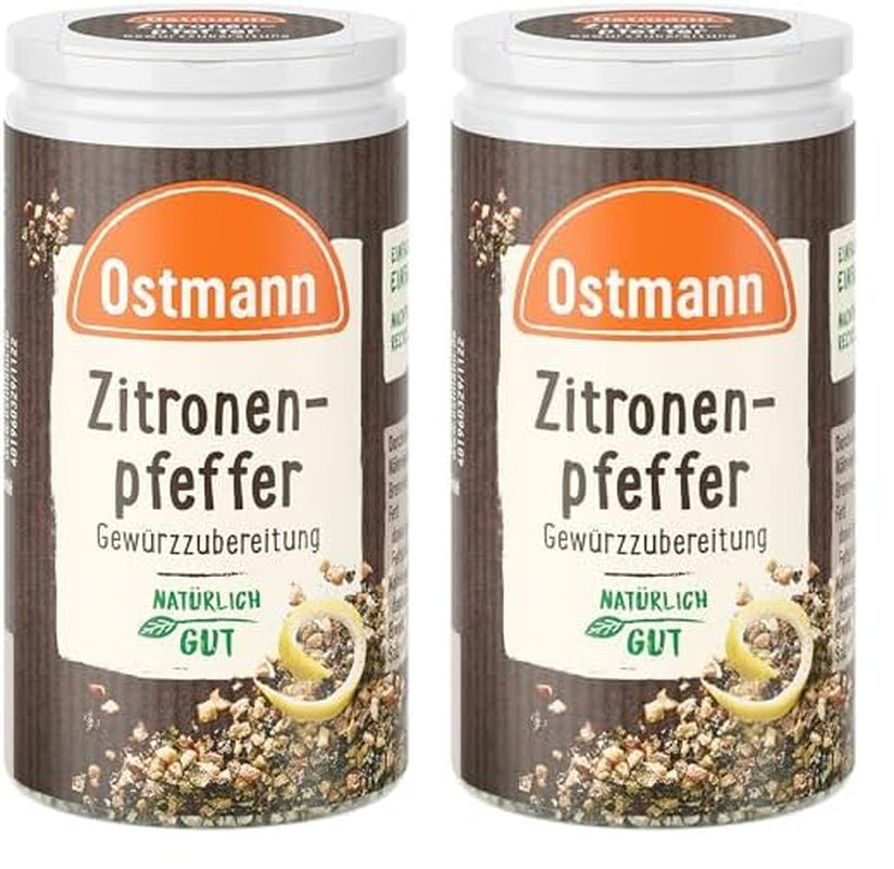Ostmann Gewürze - Zitronenpfeffer Gewürzzubereitung | Pour vinaigrettes, sauces et plats de poisson 40 g dans Der Streudose
