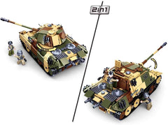 Sluban Klemmbausteine ​​​​WWII - Mittlerer Deutscher Panzer [M38-B0859], Spielset, Klemmbausteine, Soldaten, mit Spielfigur, Army WWII, carie, SL95719