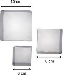 Boîte à biscuits carrée Fackelmann, acier, argent