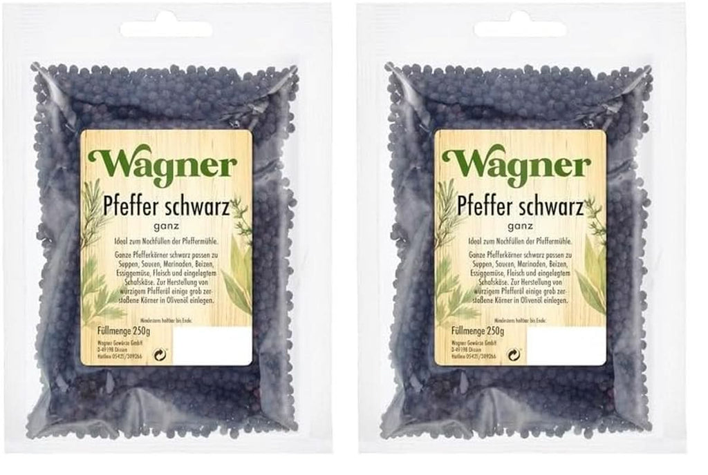 Piper negru întreg, 1 pachet (1 X 250 G) Condimente Naty Shop 2 x 250 grame