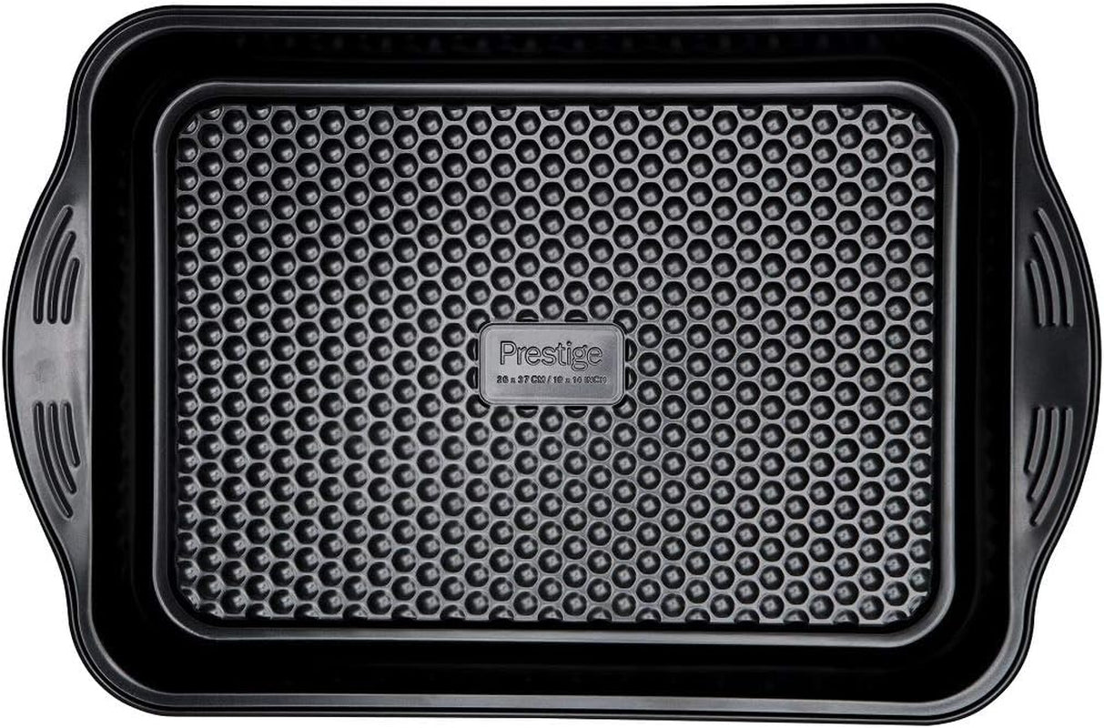 Prestige 48227 Aerolift Muffin Zinn, Acier au Carbone, Schwarz Moules et plaques à pâtisserie Naty Shop Groß Auflaufform