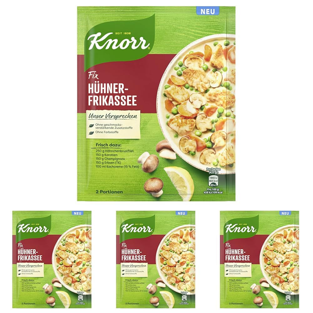 Knorr Fix Puten-Geschnetzeltes für ein leckeres Fleischgericht sans geschmacksverstärkende Zusatzstoffe 3 Portionen