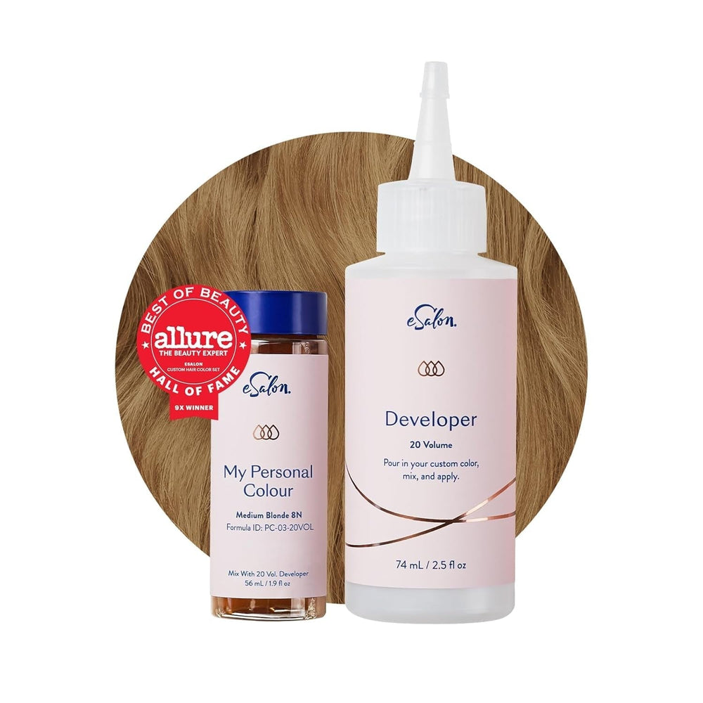 Ensemble de colorations permanentes pour cheveux, couverture 100 % des gris, coloration maison, 0 % d'ammoniaque, teintures capillaires multidimensionnelles, teintures capillaires professionnelles, Naty Shop, teinture capillaire, blond moyen 8N