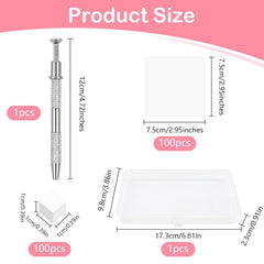 100Stks Latexfrei Nailart Schwämme, Ombre Nagelschwammpinsel, Nagelschwamm Mit Metallgreifer 100 Blatt Nailart-Mischpapier Aufbewahrungsbox, Maniküre Schwamm Applikator Für Farbverlauf Nailart