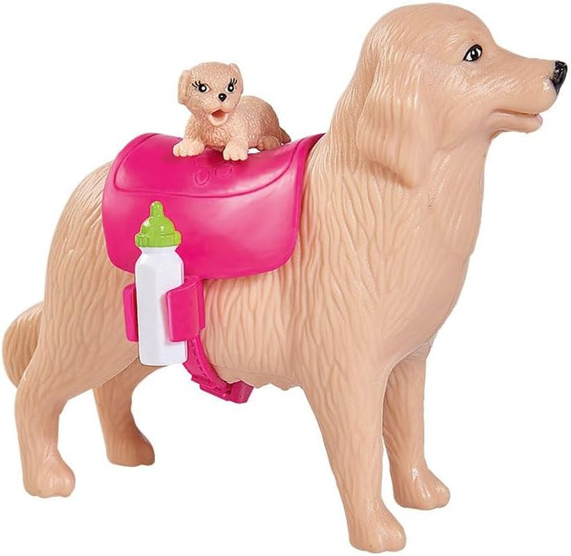 Simba 105733072 - Evi Love Dog Sitter avec chien et trois chiots, accessoires, poupée mannequin, 12 cm, pour enfants à partir de 3 ans