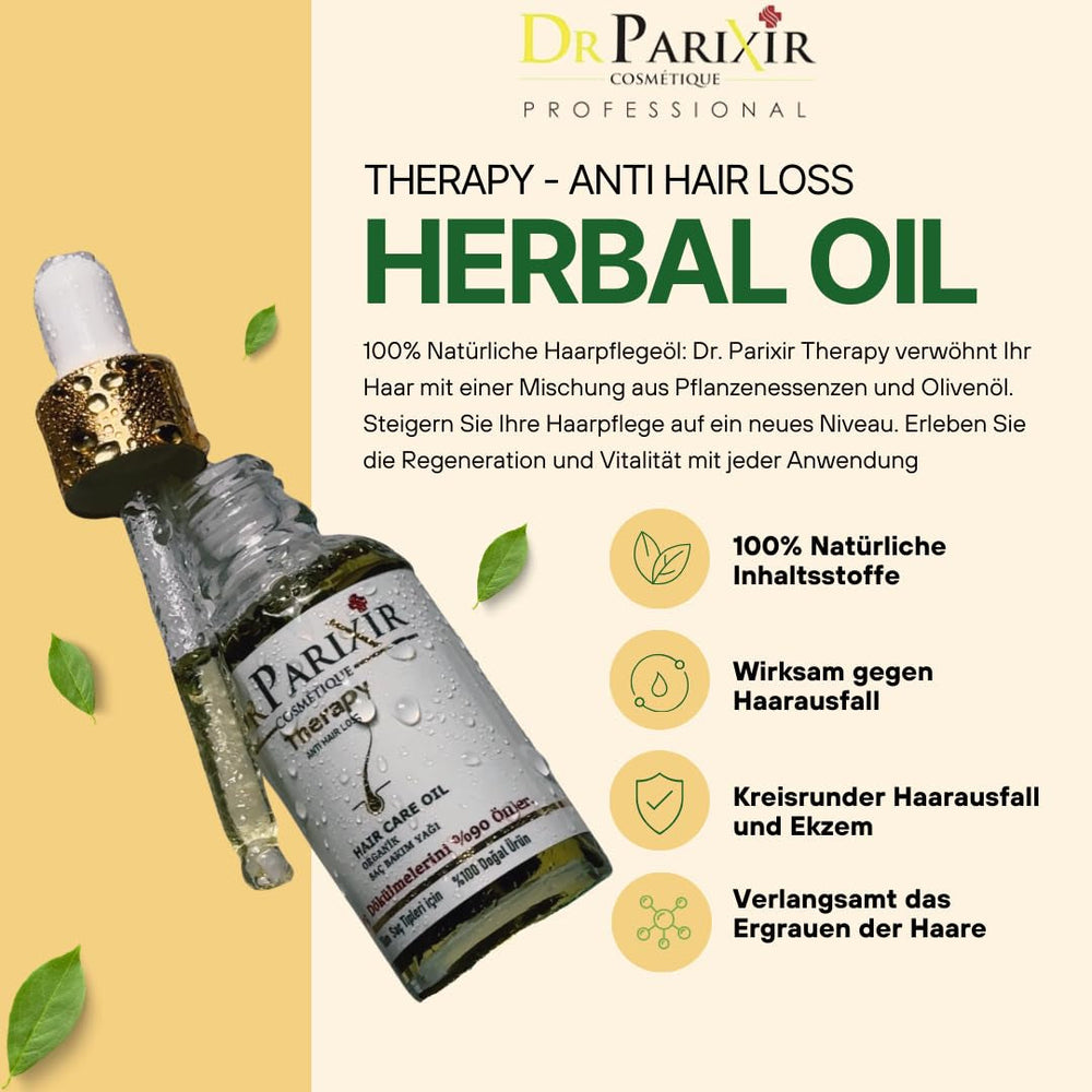 Sérum Anti-Chute Dr Parixir - Solution efficace à l'huile d'olive et au romarin, 30 ml | Réduit la chute des cheveux et renforce les racines des cheveux Naty Shop Hair Care