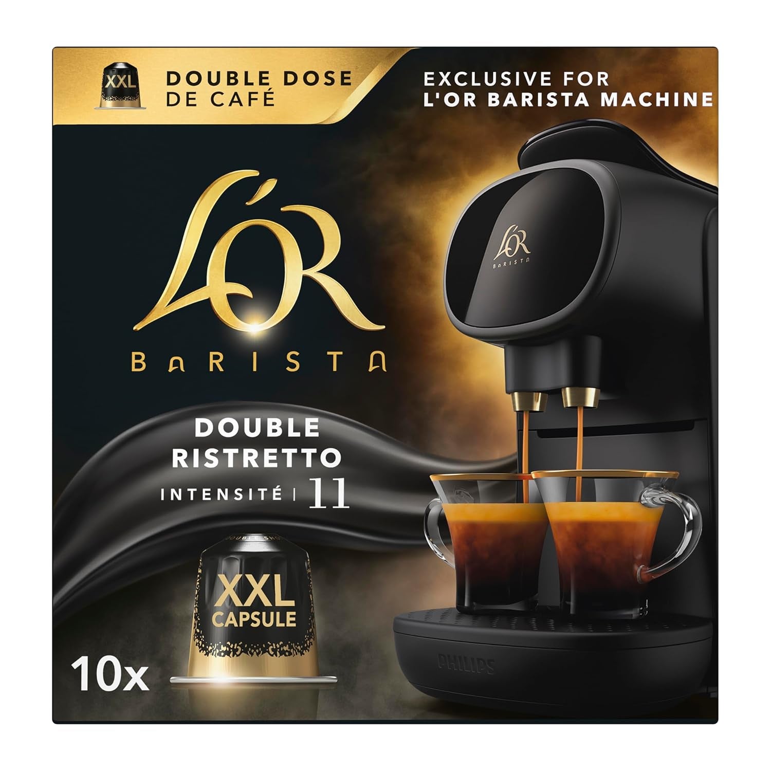 L'OR Barista Kaffeekapseln Ristretto, exclusif pour L'OR Barista Maschinen, 5er Pack, 5 x 10 Kapseln