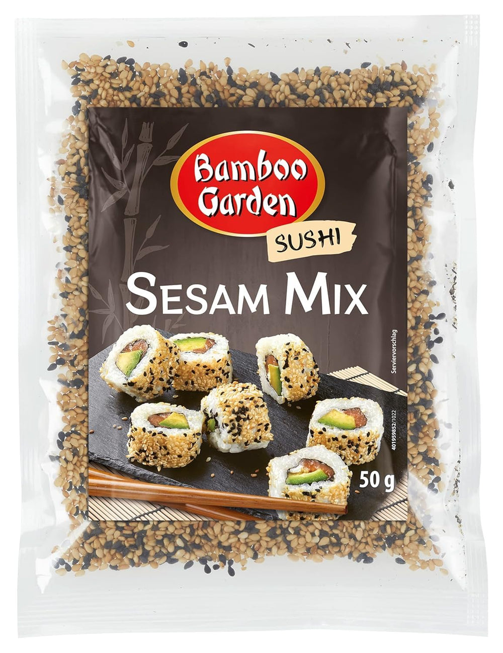 Bamboo Garden - Sushi Sesame Mix, Idéal pour la préparation de Sushi de toutes sortes, également délicieux comme Topping pour divers plats, en Muesli ou Porridge, 1 x 50 g