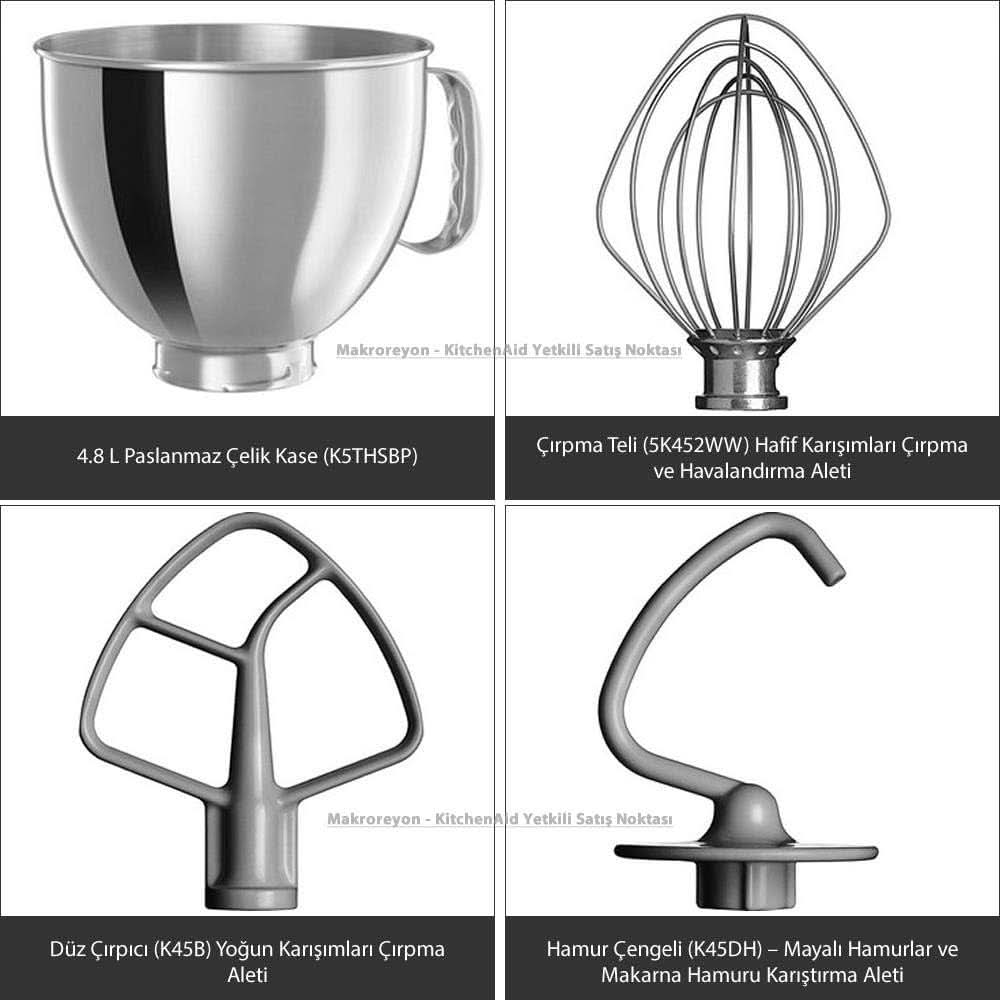 Batteur à bol KitchenAid Artisan 5KSM125EER, 300 W, 4,8 L Naty Shop