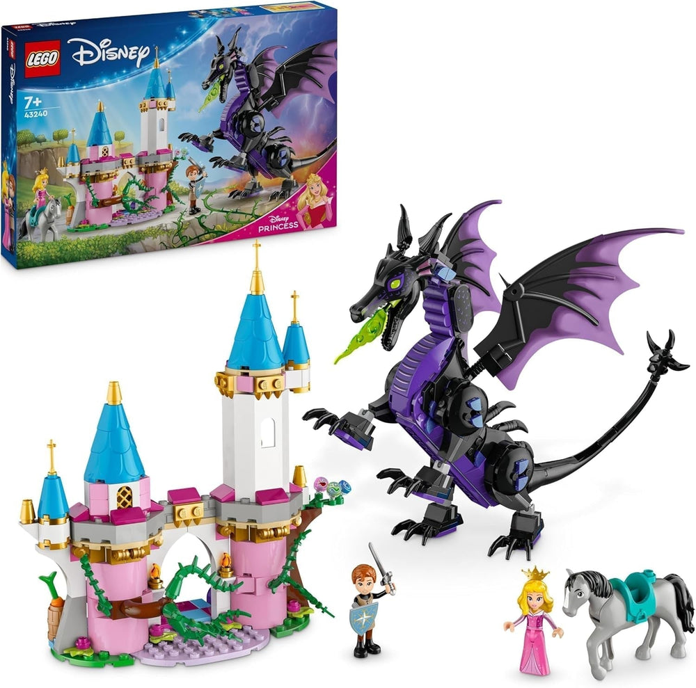 LEGO Ç€ Disney Frozen Le Palais d'Hiver d'Elsa, ensemble de construction et de jeu pour enfants avec palais modèle et figurines d'ELSA et Anna, cadeau pour filles, garçons et cinéphiles à partir de 6 ans 43244 Jeux de construction Besuche den LEGO-Store Maléfique en dragon