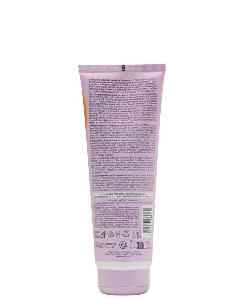 INEBRYA KROMASK masque coloré, nourrissant, miel, 250 ml Naty Shop masque capillaire