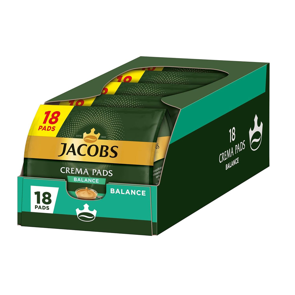 Jacobs Crema Balance Pads, Coussinets compatibles Senseo, 5 x 18 Getränke, 90 Kaffeepads