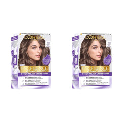 L'Oréal Paris Coloration capillaire permanente au résultat couleur ultra cool, couverture 100% des cheveux gris, coffret comprenant coloration, shampoing et crème de soin, Excellence Cool Creme, N° 7.11 Ultra Cool Medium Blonde (Blond) Naty Shop Hair Dye Titre par défaut