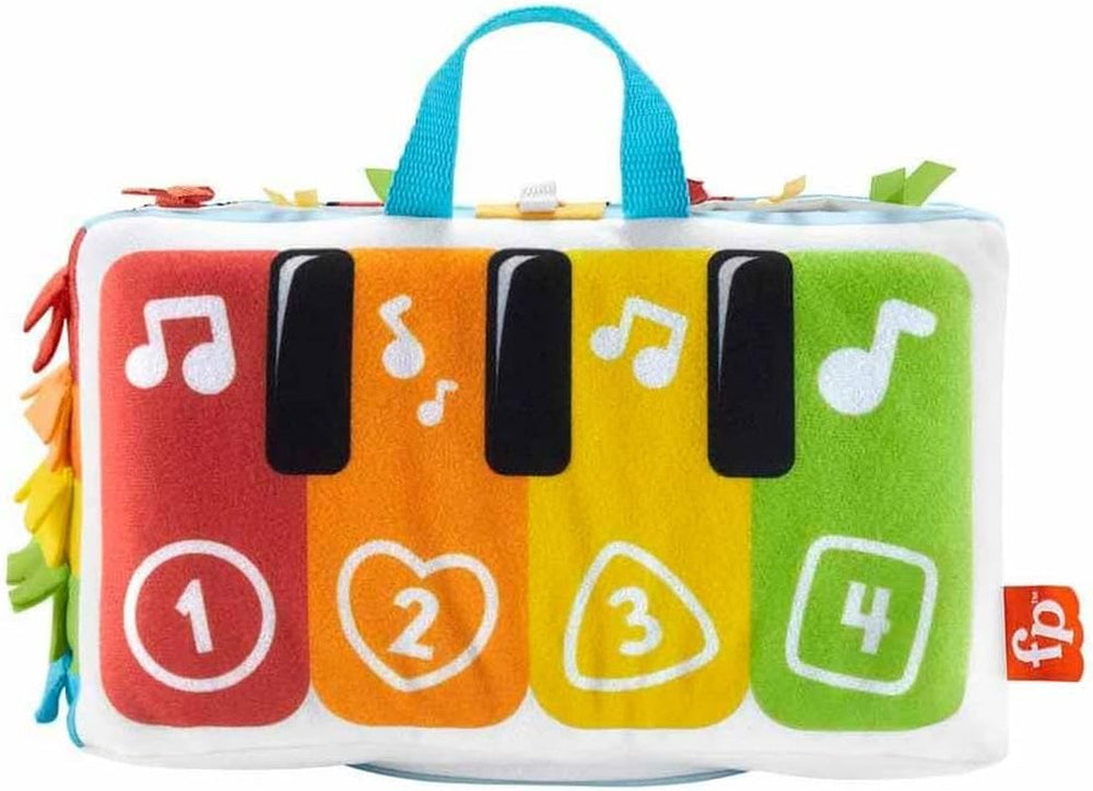 FISHER-PRICE Kick & Play Soft Piano - Pian de jucărie moale și portabil, design în creștere, clape colorate, pentru bebeluși de la naștere, HND54 Jucarii Bebe Naty Shop