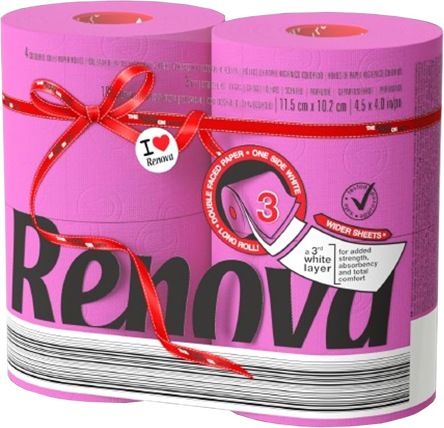 Papier toilette Renova, vert, 4 rouleaux