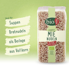 BIOASIA Bio Mie Noodles, à base de grains entiers, rapides et faciles à préparer (1 x 250 g)