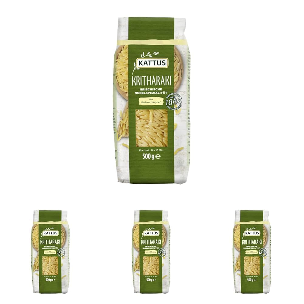 - Kritharaki Nudeln (Reisnudeln/Risoni/Orzo) | Griechische Nudelspezialität aus Hartweizengrieß | 500 g en sachet