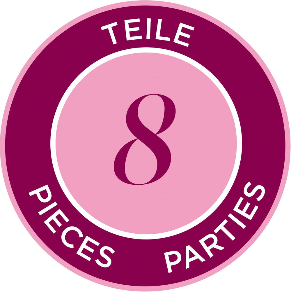 Götz 2027100 Maxy Muffin Fashionisto Doll - Poupée bébé 42 cm avec yeux marron endormis, cheveux bruns et corps doux - Poupée au corps doux en lot de 8