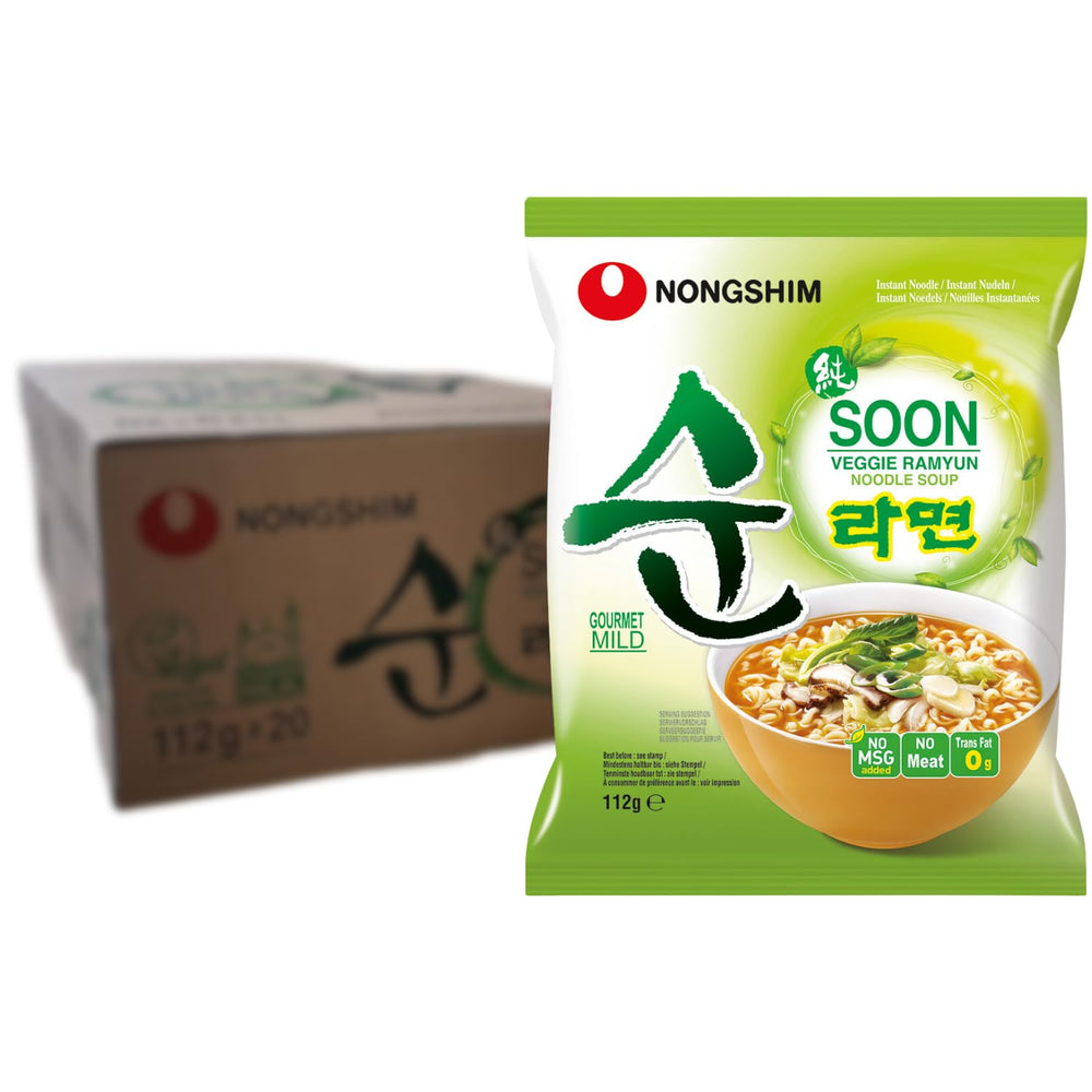 Nong Shim - Instant Cup Nudeln Soup Soon Veggie - Multipack (12 X 67 GR)