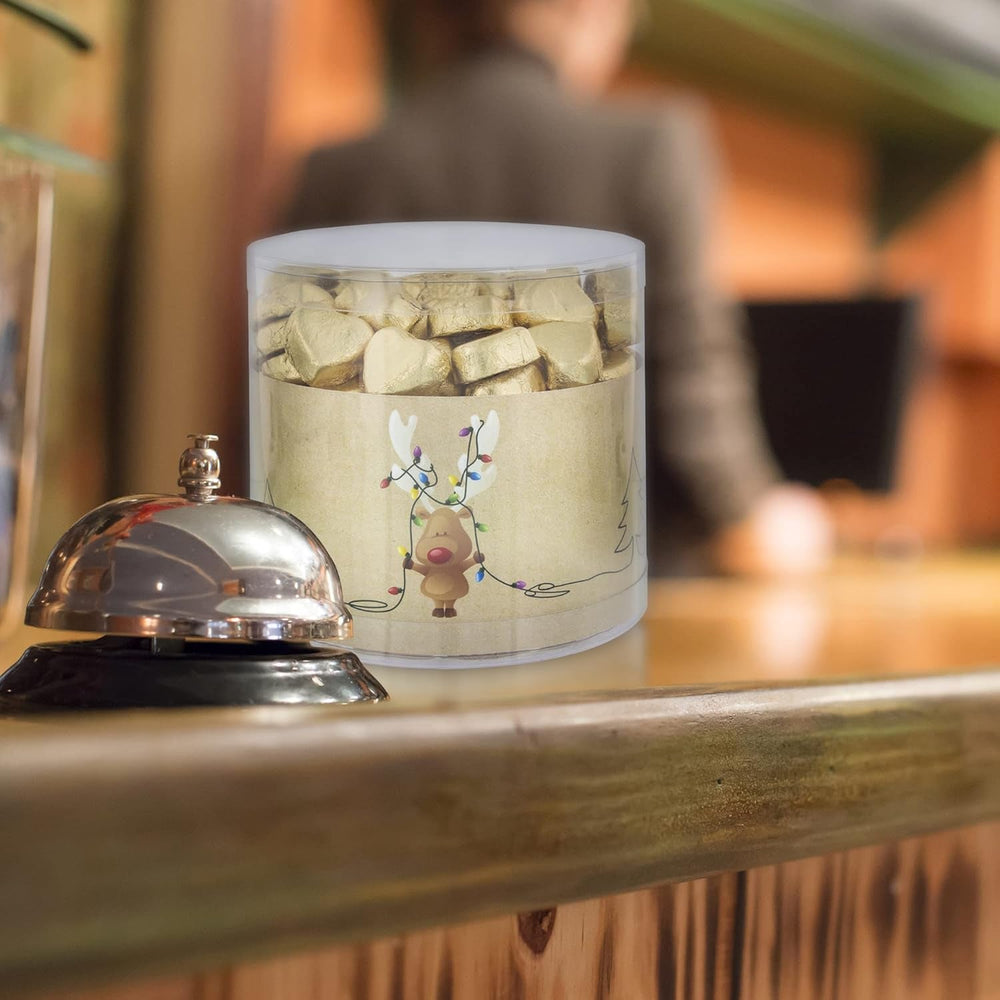 Günthart 150 pièces Coeurs en chocolat doré fourrés au pain d'épices, 1,2 KG Bonbons au chocolat Naty Shop