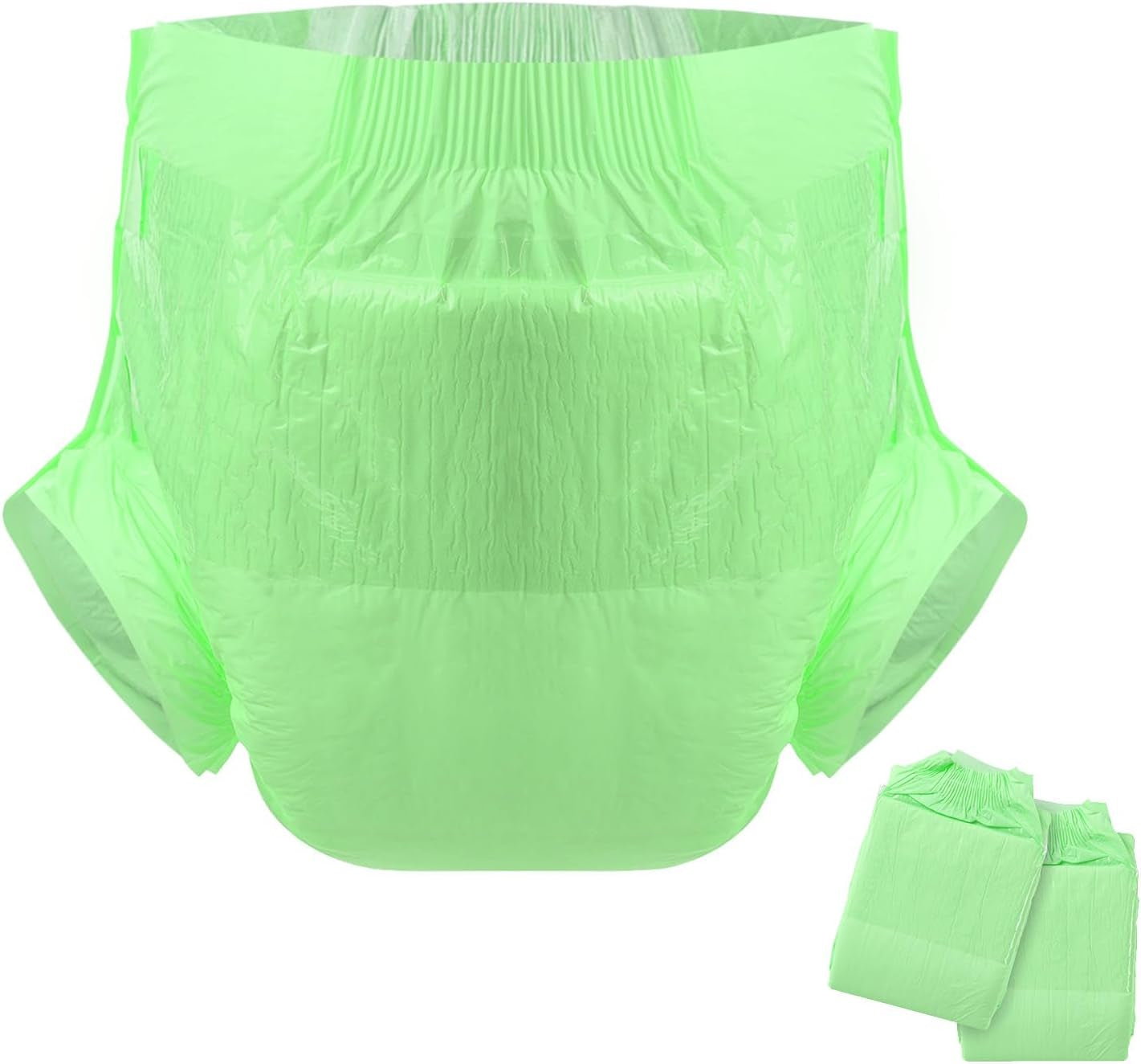 CutiePlusU Couches pour adultes, surface sèche, absorption maximale pendant la nuit, couches jetables pour incontinence – bleu, rose, blanc, lot de 3 (moyen 71-96 cm)