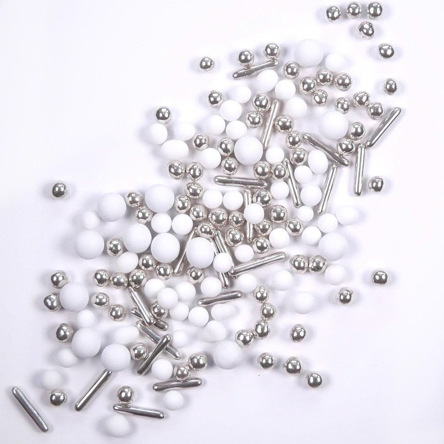 Streusel Hero Chocolate Mix Silver White Sprinkles, 40 grammes Naty Shop