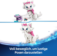 LEGO ǀ Disney Aristochats : Bezaubernde Marie - Spielzeug Katzenfigur mit Zubehör - inkl. Boucle textile - Décoration DIY pour enfants - Passe pour les filles à partir de 7 ans et leurs fans - 43286