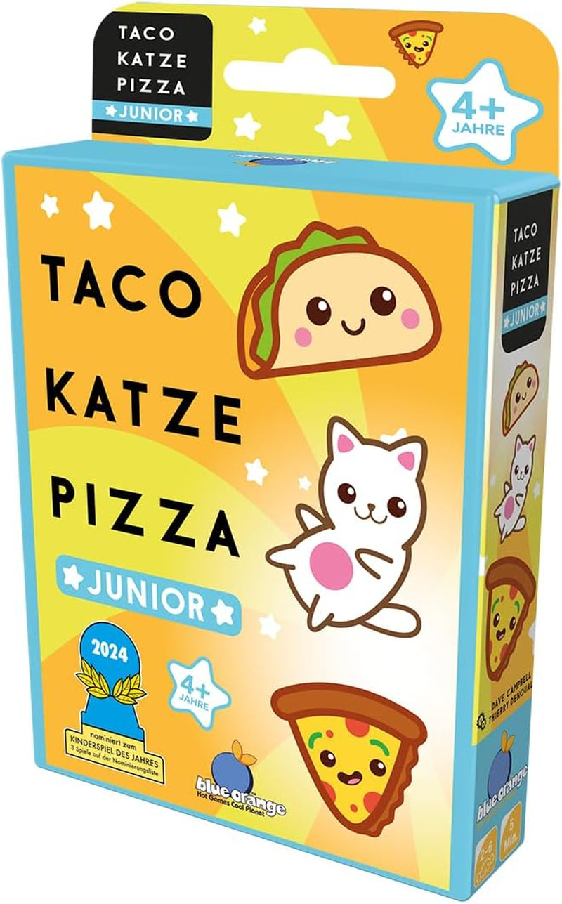 Blue Orange, Taco Cat Pizza Junior, Jeu pour enfants, Jeu de cartes, Jeu pour enfants de l'année 2024, 2 à 6 joueurs, 4 ans et plus, 5 minutes, Allemand
