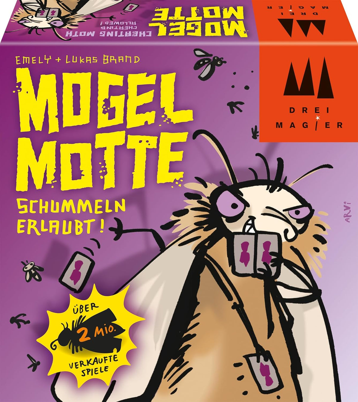 Schmidt Spiele 40862 Mogel Motte, jeu de cartes des trois magiciens